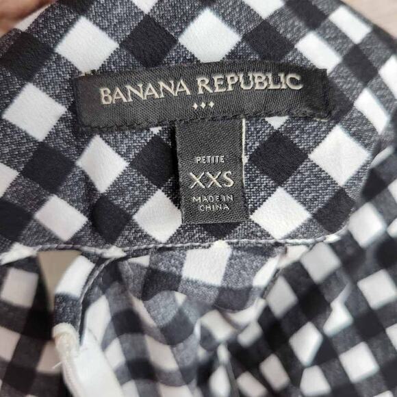 Banana Republic Factory Gingham Print Tank Top - Size‎ XXS Petite - Picture 4 of 6